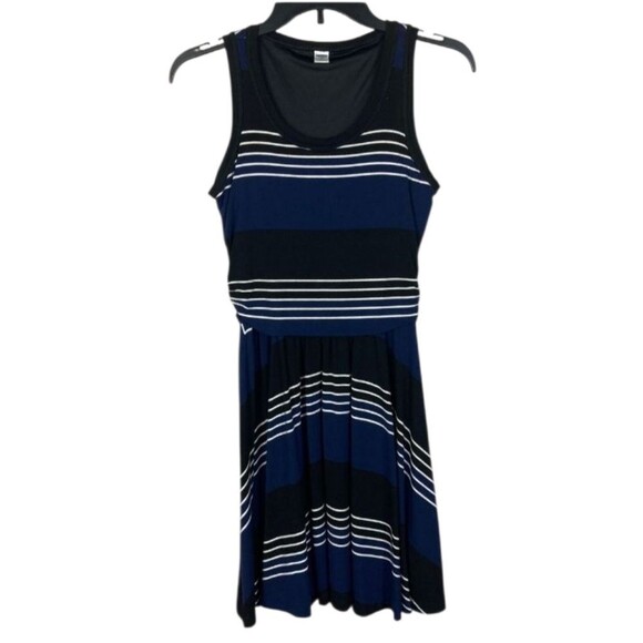 Old Navy Dresses & Skirts - Old Navy Xl Womens Dress Black Navy and White Stripes Sleeveless Summer Swing